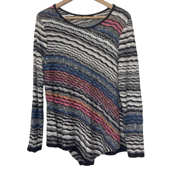 NIC+ZOE Sweaters - NIC+ZOE | Women's Casual Linen Blend Missoni Style Striped Sweater | SIze PM